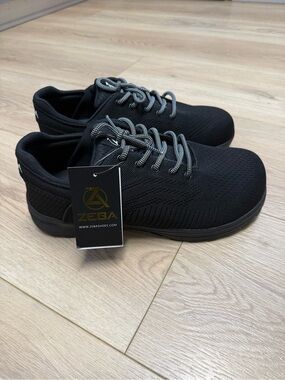 NWT Zeba Black Hands-Free slip-on walking sneakers breathable mesh upper Size 12